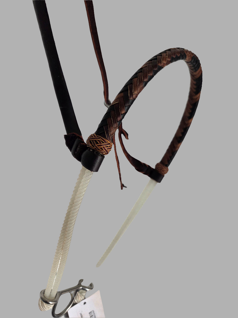 Single Rope Noseband, Rope with Harness Leather Cover