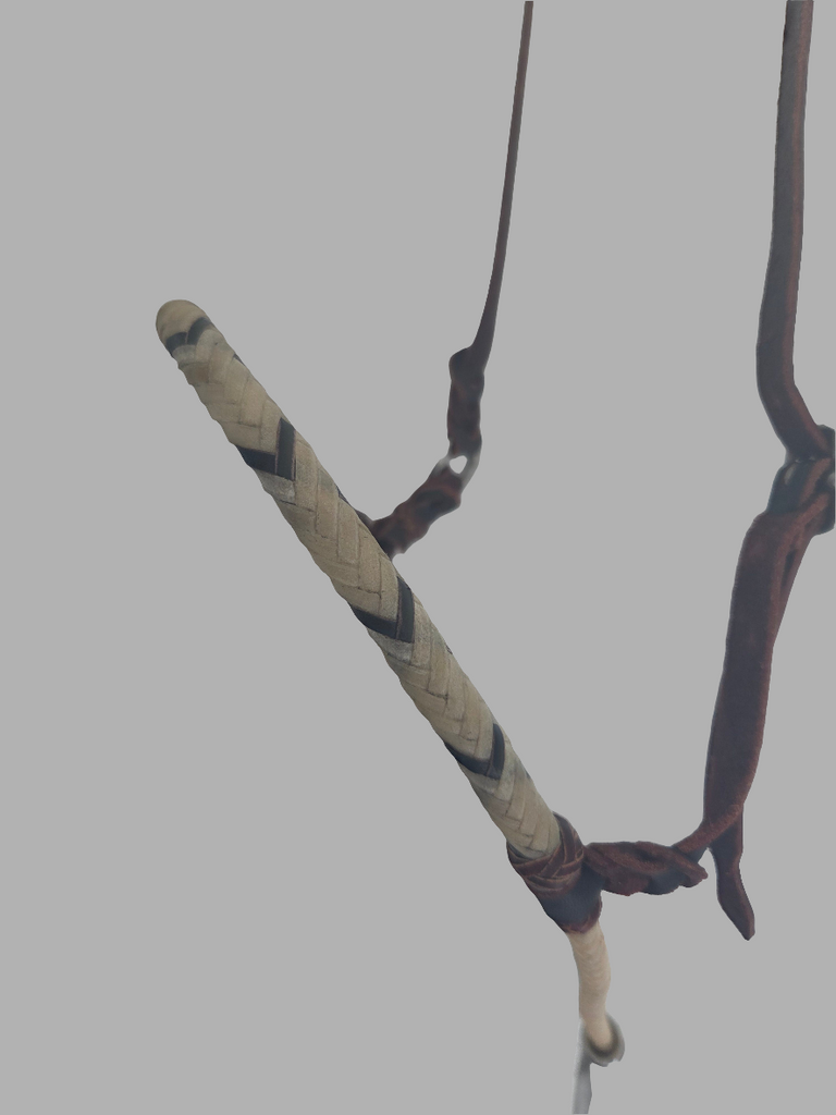 Single Rope Noseband, Rope with Harness Leather Cover