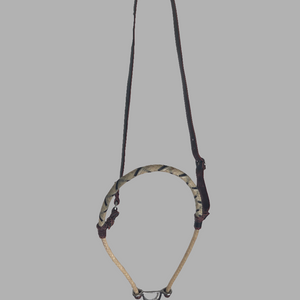 Single Rope Noseband, Rope with Harness Leather Cover Single Rope Noseband, Rope with Harness Leather Cover