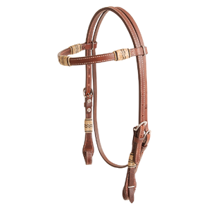 Cashel Rawhide Browband Headstall Triple Trim Cashel Rawhide Browband Headstall Triple Trim