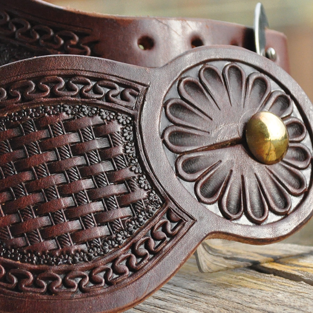 Tombstone Spurstraps with San Carlos and Basket Tooling