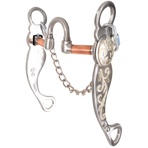 Qualifier Shank Roping Bit with Swivel Cheek Copper Correction 6.75 - Pre order only Qualifier Shank Roping Bit with Swivel Cheek Copper Correction 6.75 - Pre order only