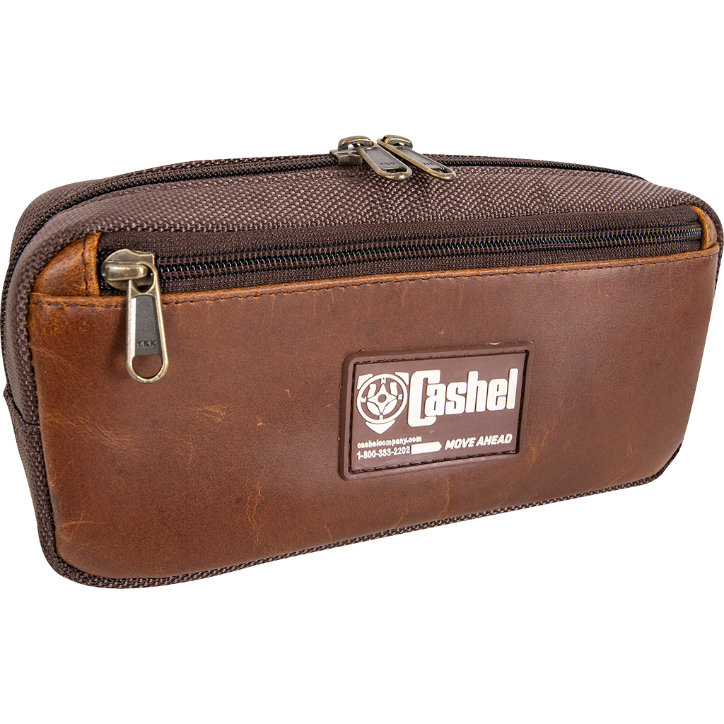 Pommel Saddle Bag with Distressed Leather