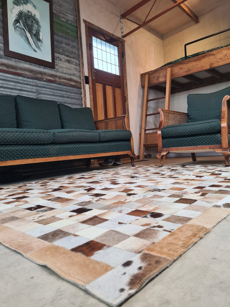 Natural leather rugs