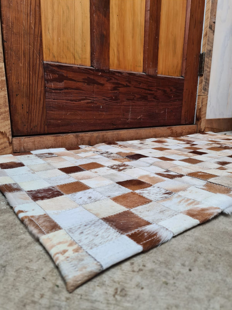 Door rug Natural leather