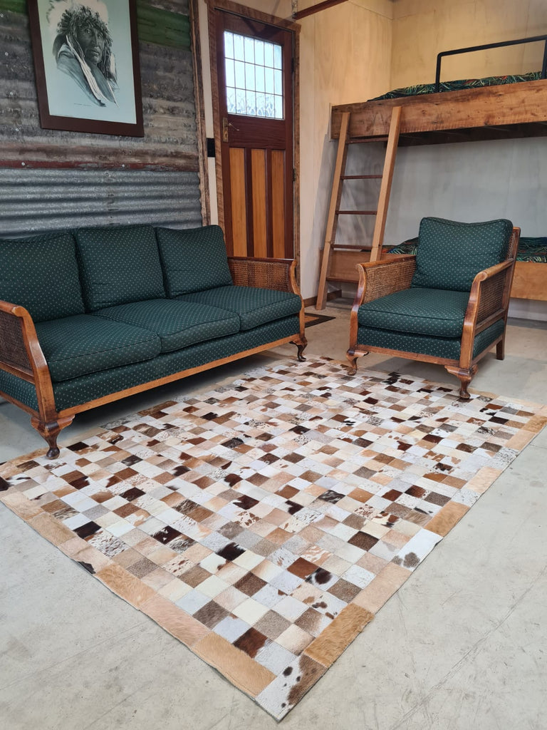 Natural leather rugs