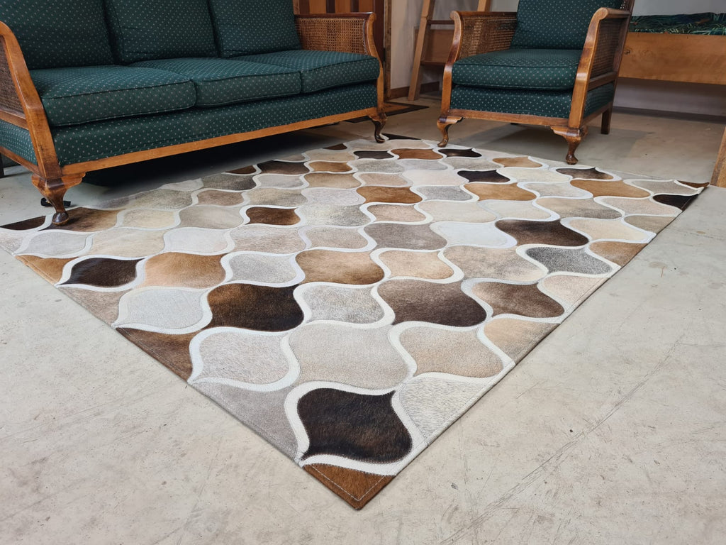 Natural leather rug