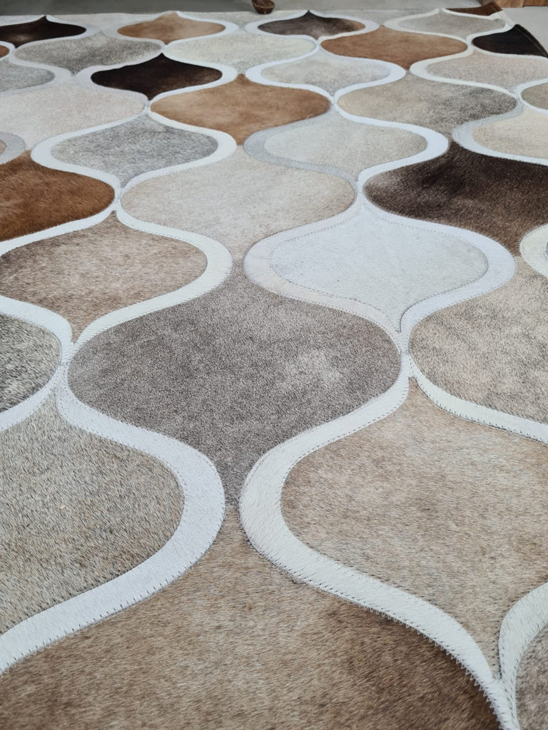 Natural leather rug