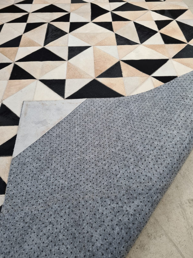 Natural leather rug