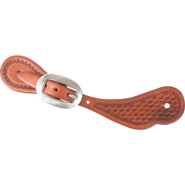 Martin Saddlery Chestnut Skirting Basket Stamp Cowboy Spur Straps