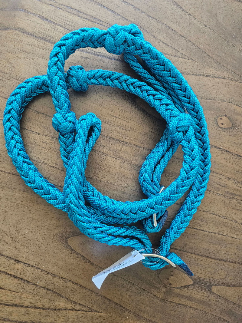 Nylon Barrel Reins - turquoise