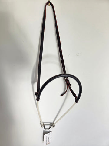 Single Rope Noseband, Rope with Harness Leather Cover