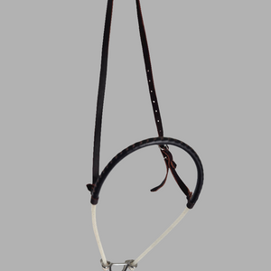 Single Rope Noseband, Rope with Harness Leather Cover