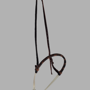 Single Rope Noseband, Rope with Harness Leather Cover