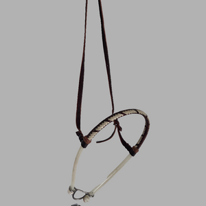 Single Rope Noseband, Rope with Harness Leather Cover