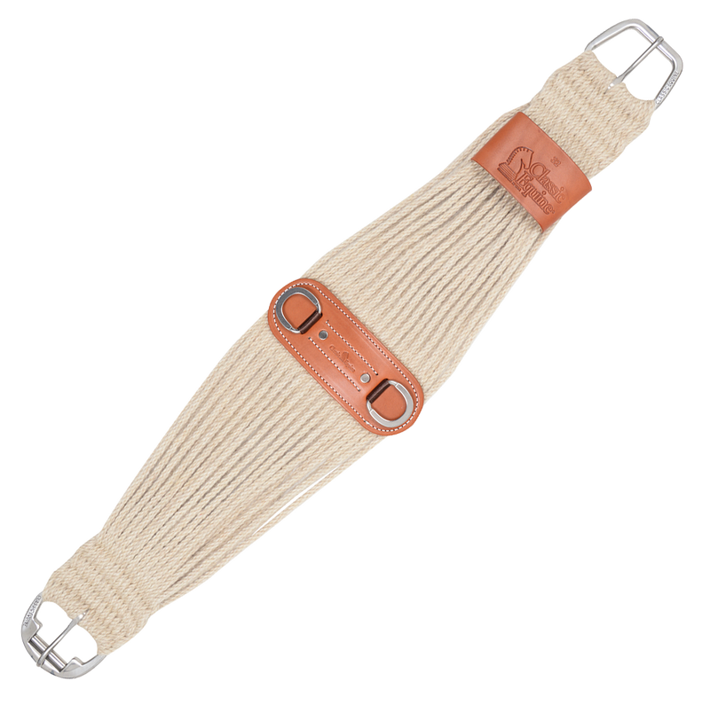 100% Mohair Roper Cinch 27-strand with Leather Center