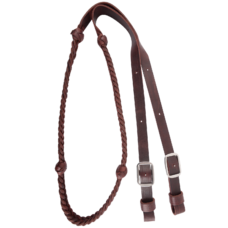 Martin Saddlery - Braided 5-Strand Barrel Rein with Knots 7/8-inch Thick Buckle Ends