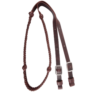 Martin Saddlery - Braided 5-Strand Barrel Rein with Knots 7/8-inch Thick Buckle Ends