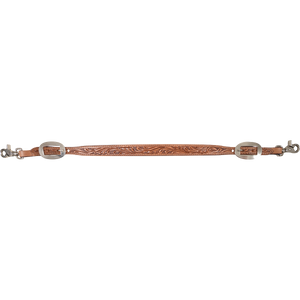 Breastcollar Wither Strap with Floral Tooling