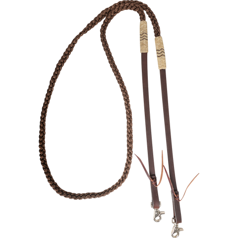 Adjustable Flat Braid Roping Rein