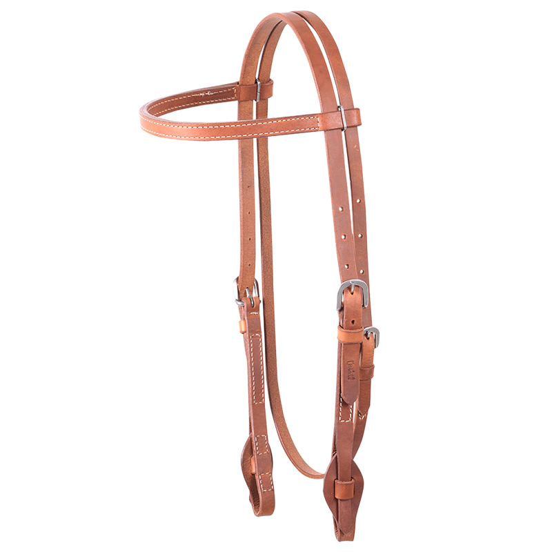 Stitched Harness Browband Headstall with Quick Change Ends