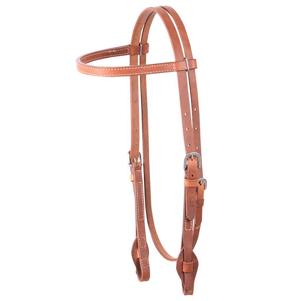 Stitched Harness Browband Headstall with Quick Change Ends