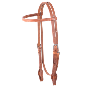 Stitched Harness Browband Headstall with Quick Change Ends