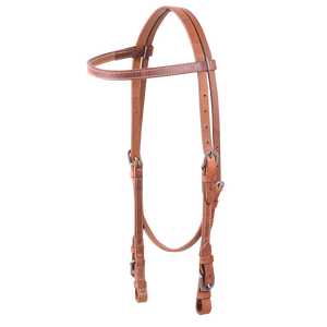 Stitched Harness Browband Headstall with Quick Change Ends