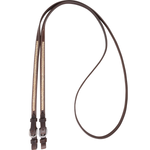 Rawhide Laced Roping Rein 5/8-inch Thick Buckle Ends