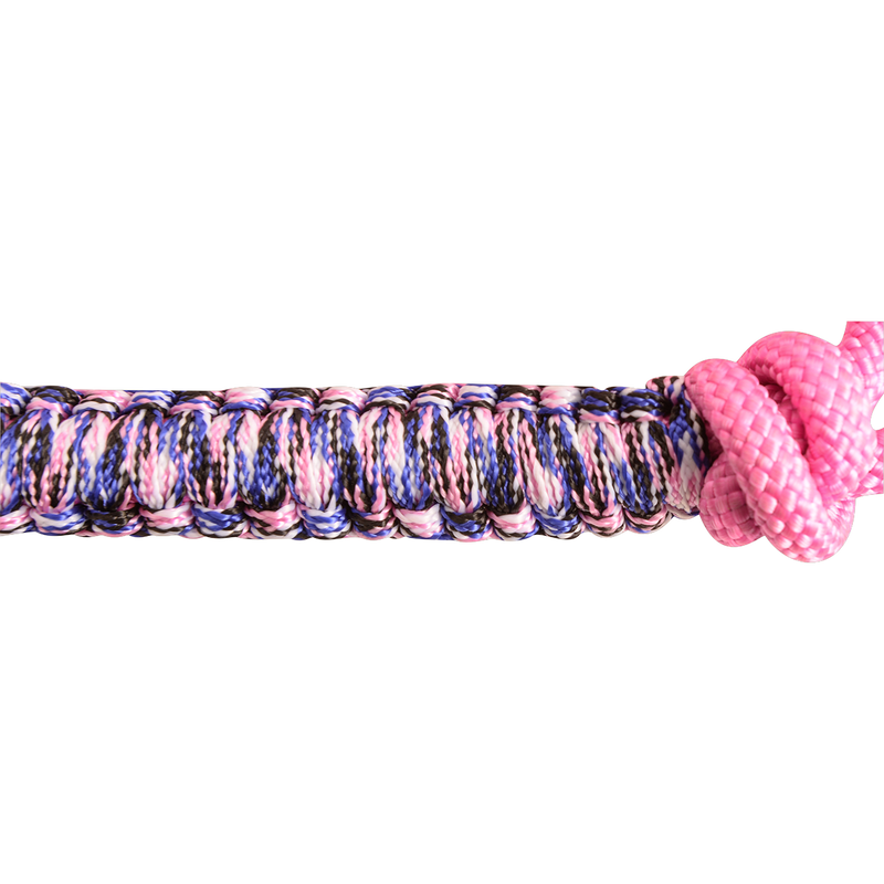 Braided Rope Halter and 7.5-foot Leadrope Pink