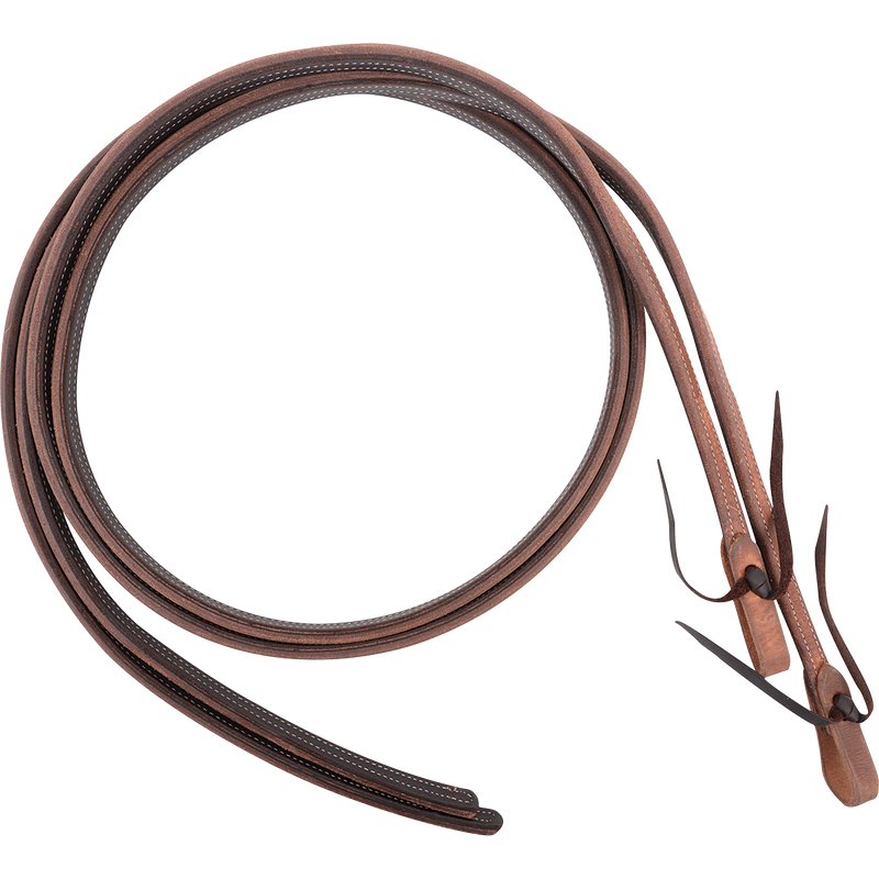 Martin Saddlery Split Reins 5/8-inch Thick Tied Ends with Double Stitched Light Harness and Latigo