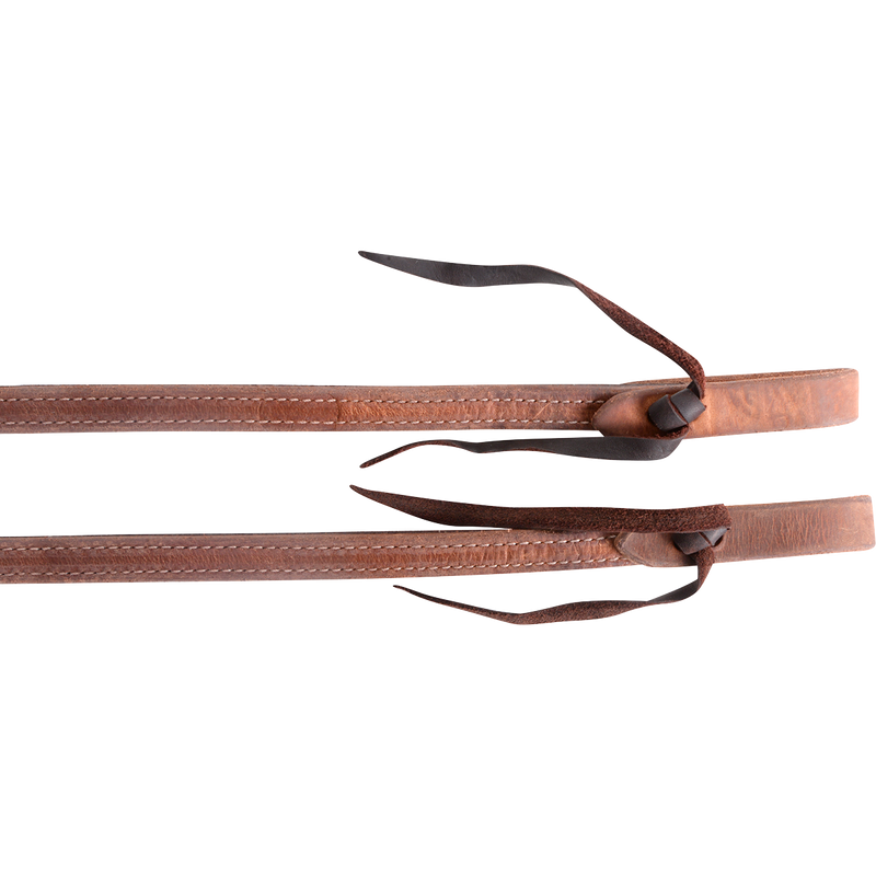 Martin Saddlery Split Reins 5/8-inch Thick Tied Ends with Double Stitched Light Harness and Latigo