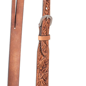 Split Ear Headstall with Antique Leaf Tooling
