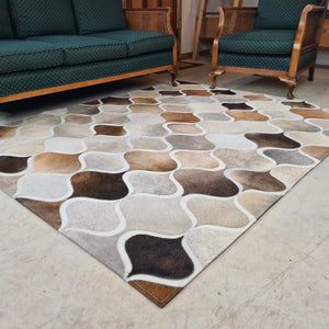 Natural leather rug