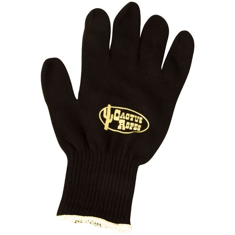 Cactus Black Cotton Roping Gloves