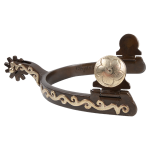 Classic Equine Flower Scroll Spurs 1/2-inch Band