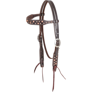 Martin Saddlery Browband Headstall with Copper Dots