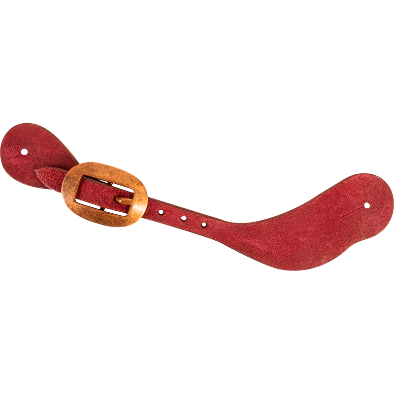 Cashel - Cowboy Latigo Spur straps Roughout with Heat Colored Buckle